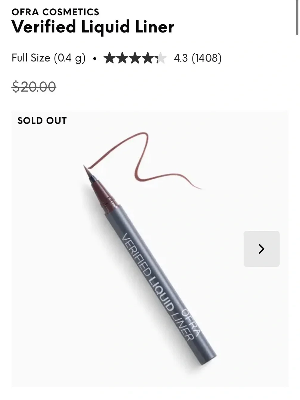OFRA Verified Liquid Liner — Brown